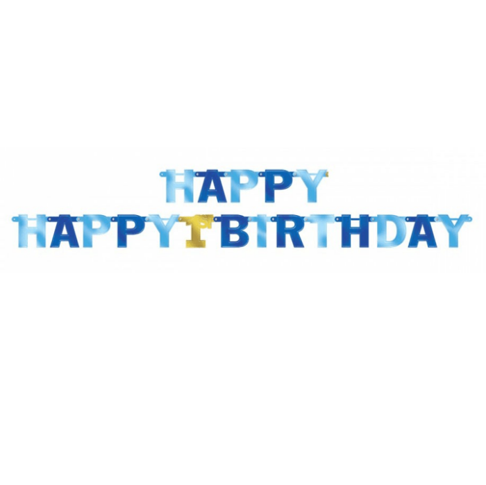 Bandeirola Primeiro Aniversario Azul