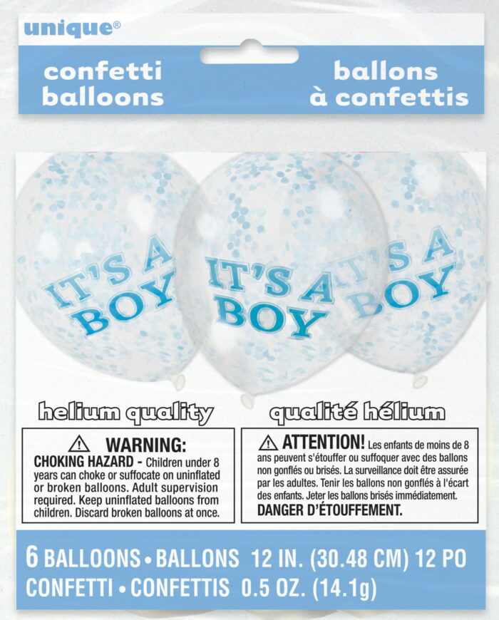 baloes com confetis its a boy
