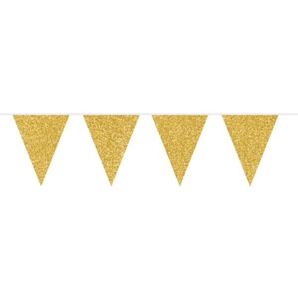 bandeirola glitter ouro