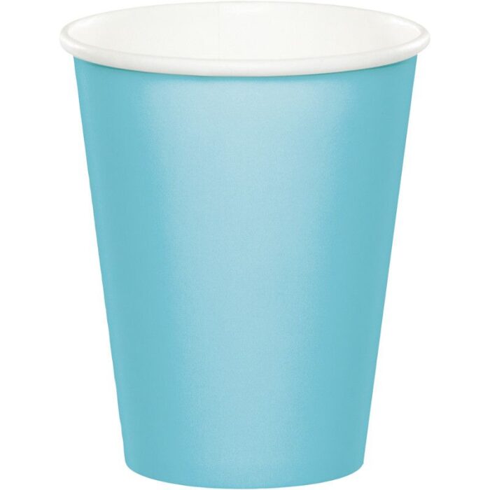 Copos De Cartão Coloridos - Azul Bebé