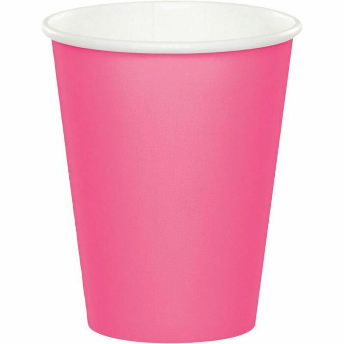 Copos De Cartão Coloridos - Rosa