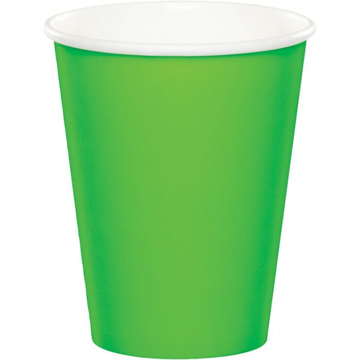 Copos De Cartão Coloridos - Verde