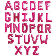 Balão Letras A-Z Foil XXl (87cm) Rosa