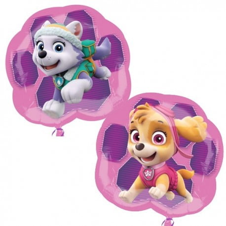 paw patrol skye and everest supershape foil balloon