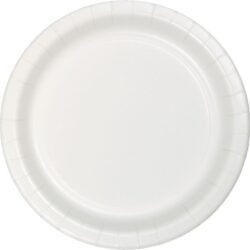 Pratos De Cartão 23Cm - Branco