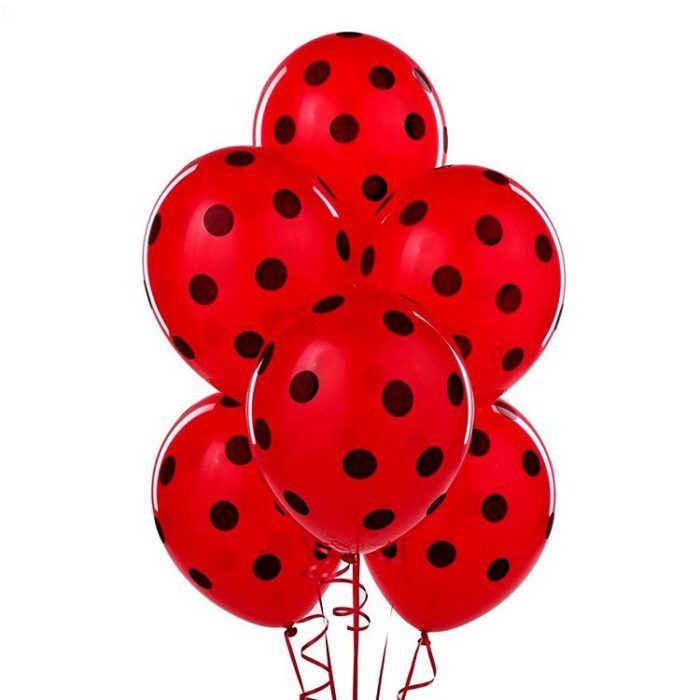 red dots balloons