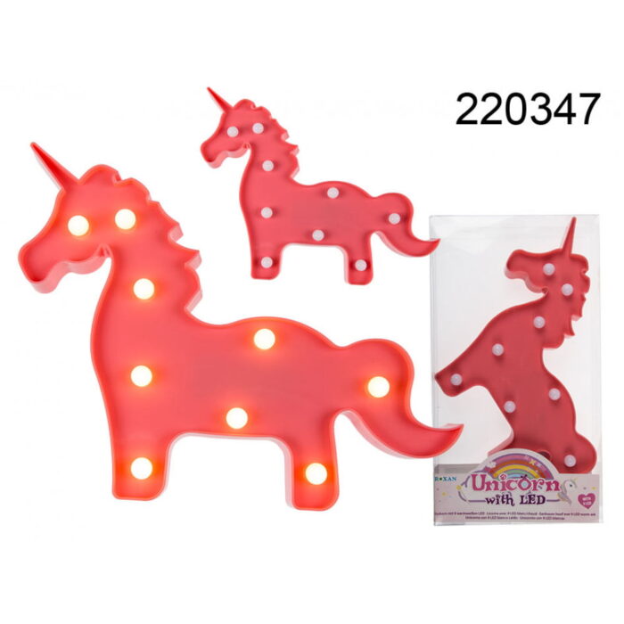 Unicornio Led Rosa +3 Anos