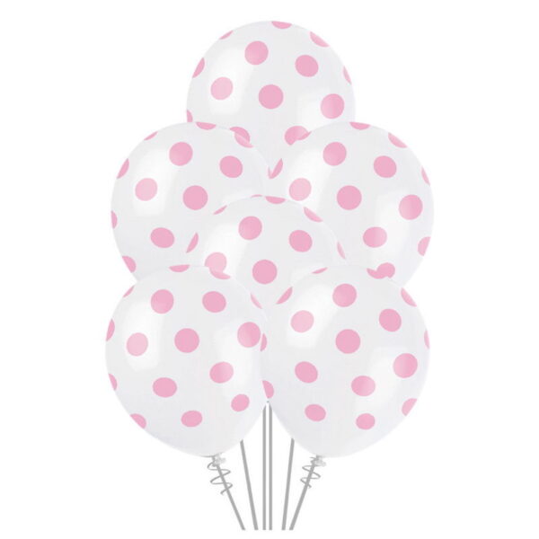 white pink dot balloons 2