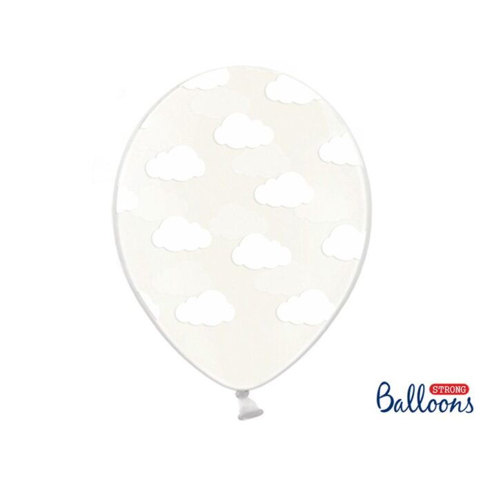 Cloud Balloons 30cm Crystal clear Set of 6 Baby Shower 2 173438 p