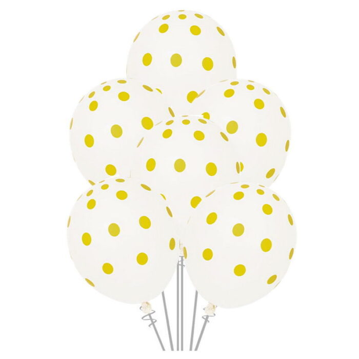 white gold dot balloons 1