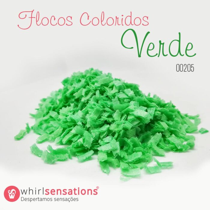 Flocos Coloridos Verde  20Gr