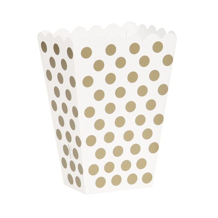 8 gold polka dots treat