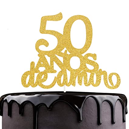 Topo de Bolo 50 anos Aniversário - Sonho Fino Party And Cake
