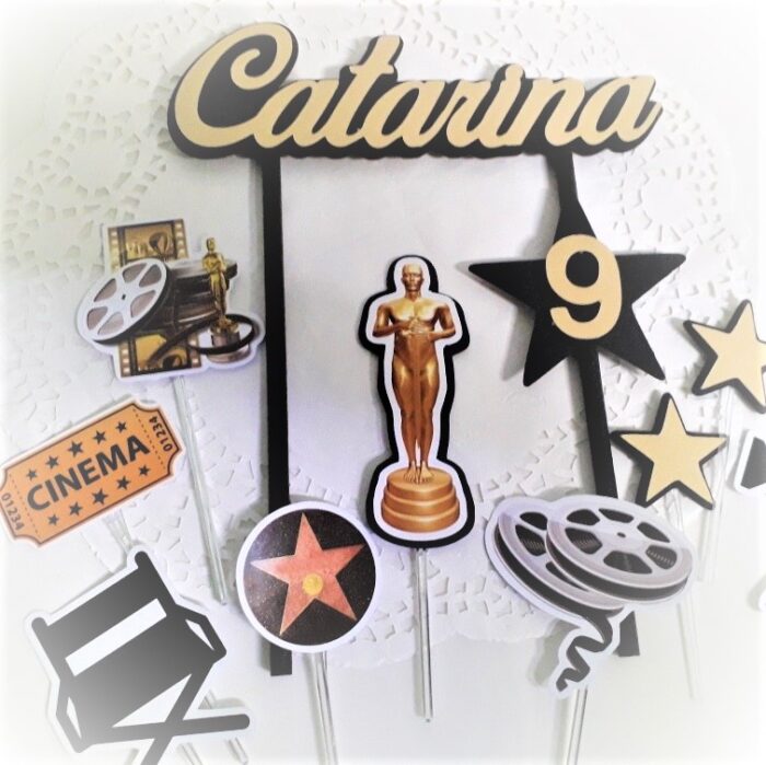 topo de bolocake topper oscar cinema