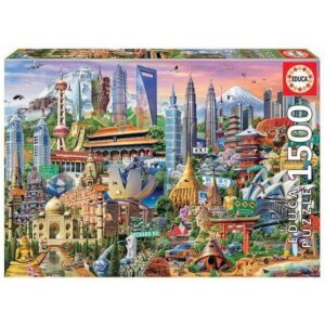 Puzzle 1500 peças Educa – Símbolos da Ásia