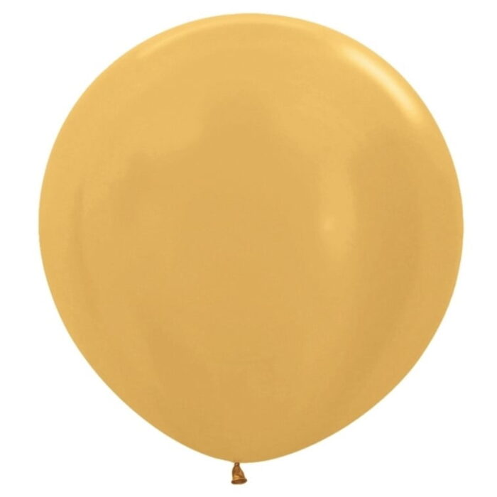 5 Balões De 40Cm Dourado Metalizado