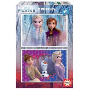 Conjunto de dois Puzzles Frozen II – 20 Peças +3 anos