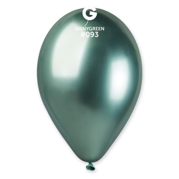 Balão Cromado De 30Cm Verde Emerald Shinny - 8 Unidades