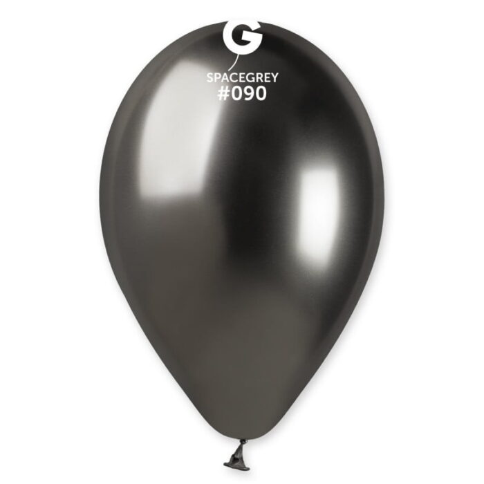 Balão Cromado De 30Cm Space Grey Shinny - 8 Unidades