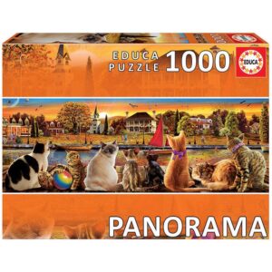 Puzzle 1000 peças Educa – Gatos no Cais Panorama
