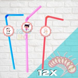 12 Palhinhas para festa de Pequena lola