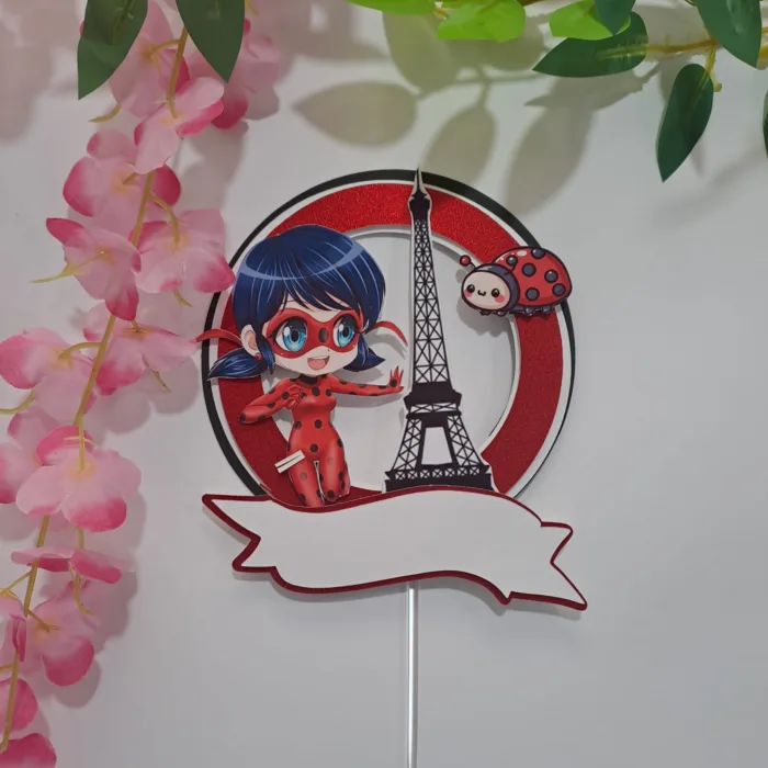 Topo de bolo Ladybug
