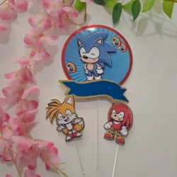 Topo de bolo Sonic