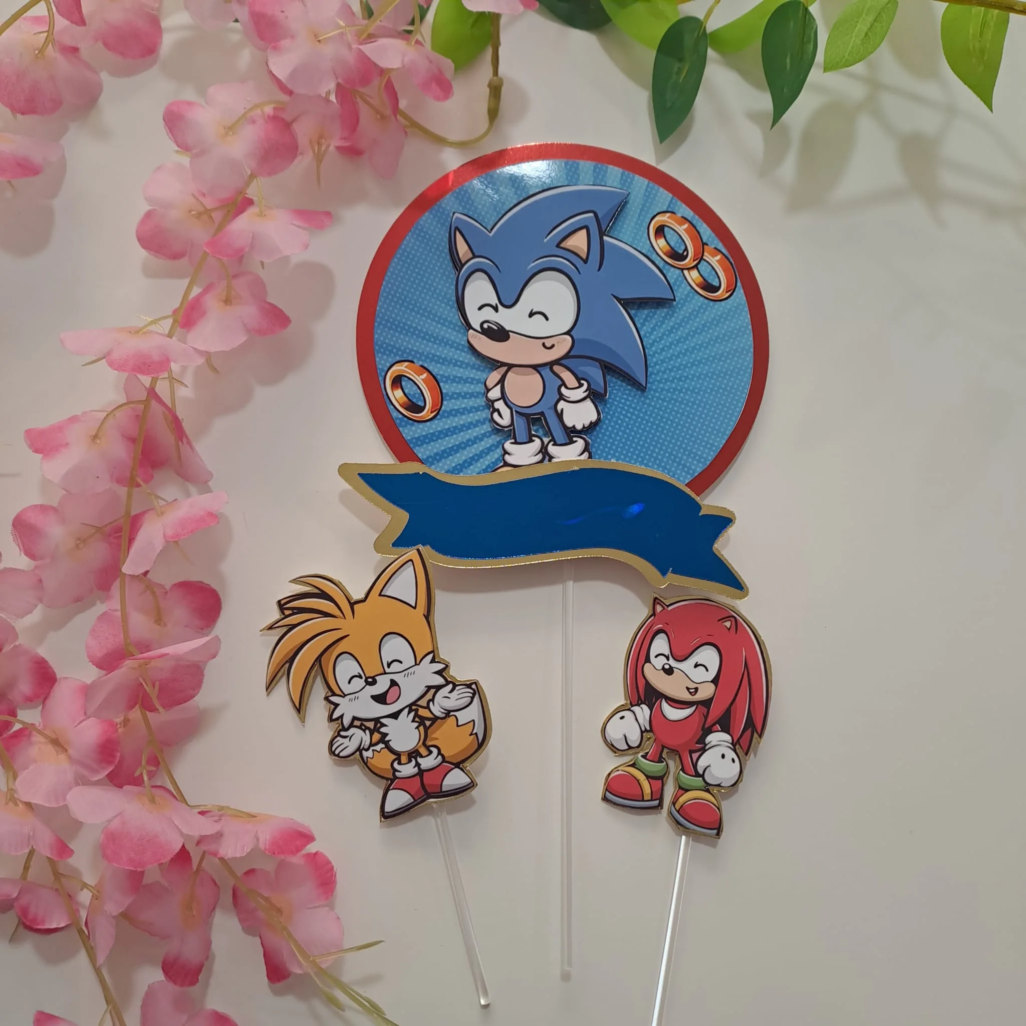 Topo de bolo Sonic 1 Topo de bolo Sonic