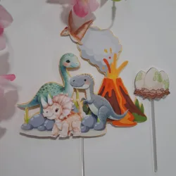Topo de bolo Dinossauros