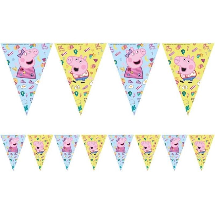 banderin triangular peppa pig 230 cm