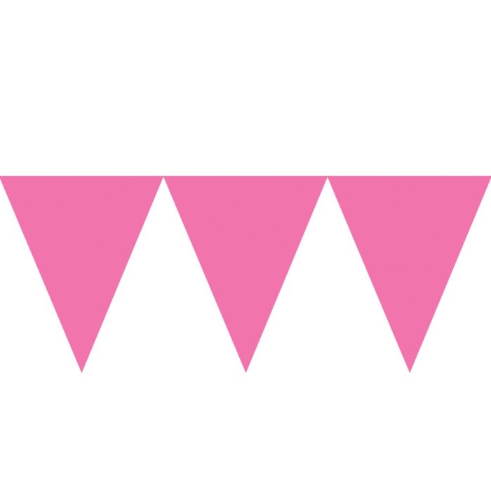 bright pink pennant banners 1