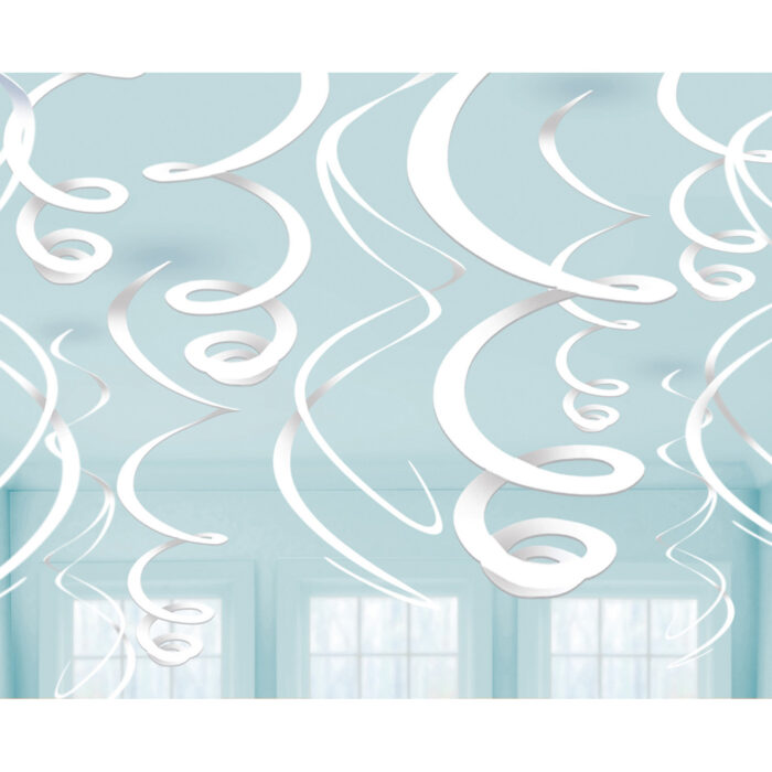 12 Pendentes Decorativos - Branco