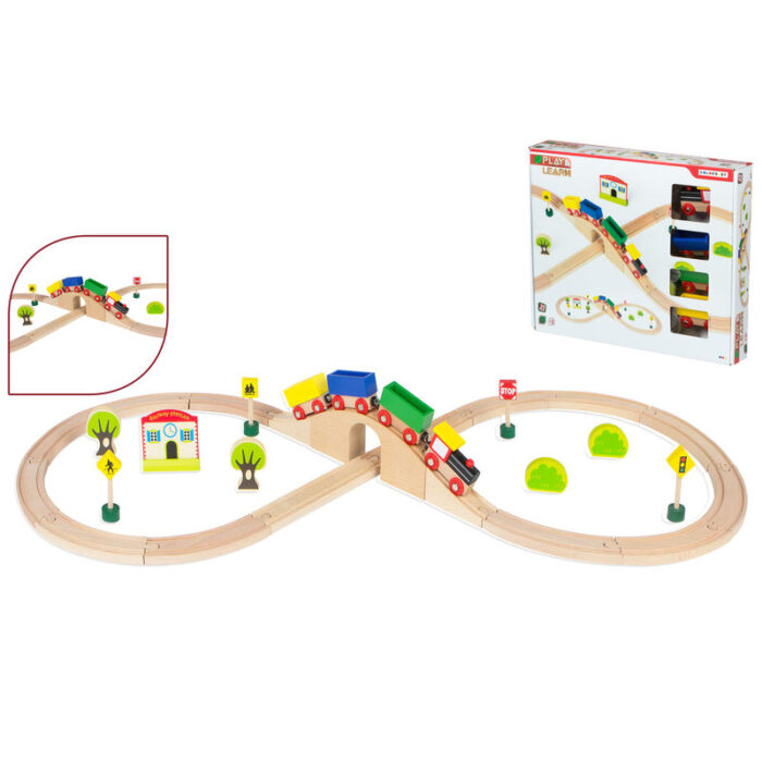 Pista De Comboio De Madeira