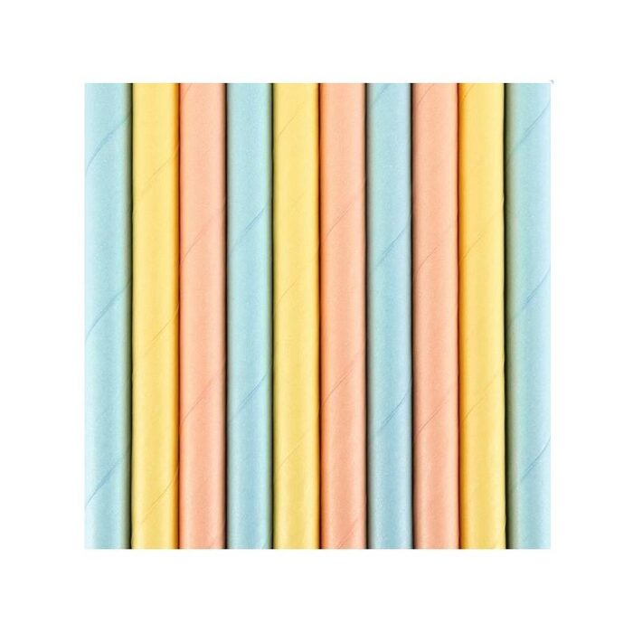 Palhinhas De Papel Cor Pastel