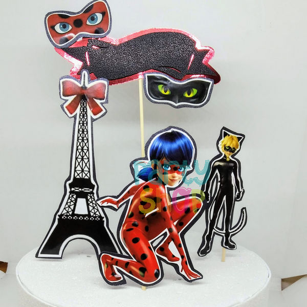 Topo de Bolo Cat Noir  Ladybug birthday, Ladybug birthday party,  Miraculous ladybug party