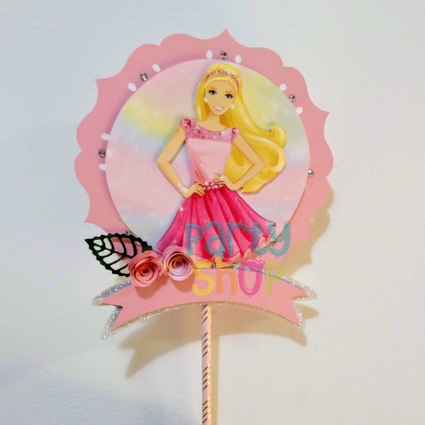 Topo De Bolo Personalizado Barbie