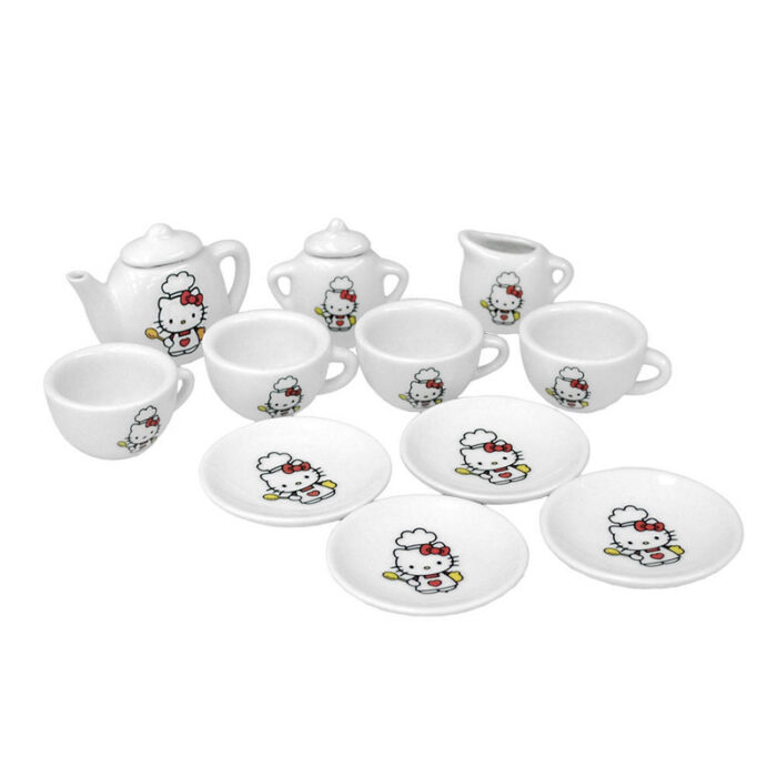 Serviço De Chá Porcelana 11 Peças Hello Kitty