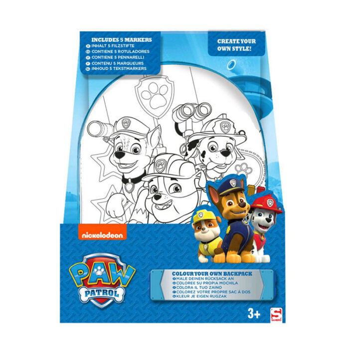 Mochila Para Colorir Paw Patrol