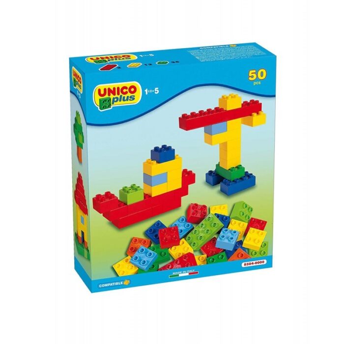 Caixinha Com 50 Blocos Construção Unico