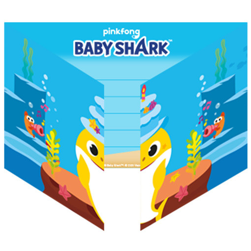 0015155 party pozvanky baby shark 8 ks 510 1