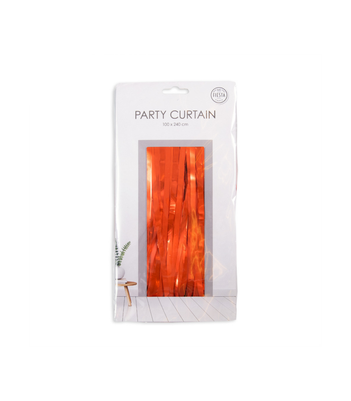 cortina decorativa para fiestas 100x240cm naranja