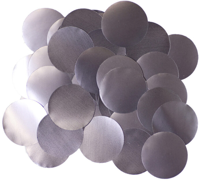 648531 Metallic Pearl Foil Confetti 25mmx50g Graphite