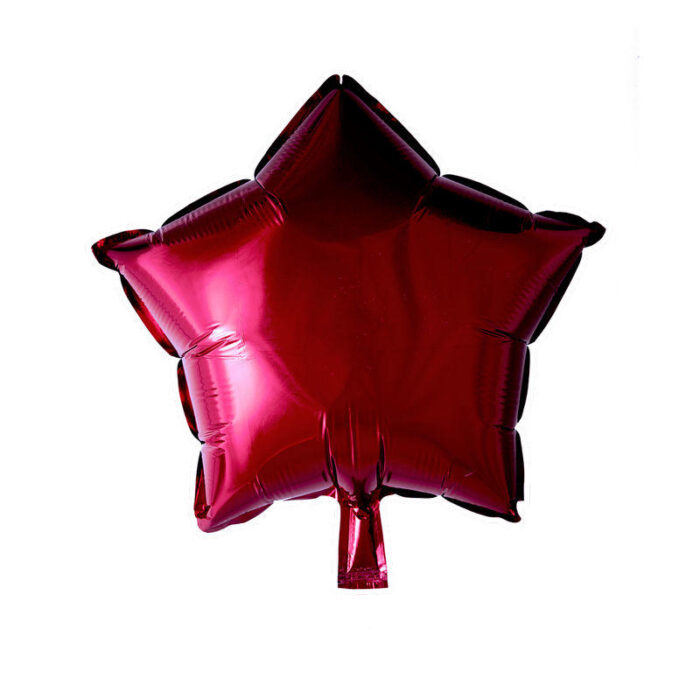 foilballoon star 18 burgundy singlepacked