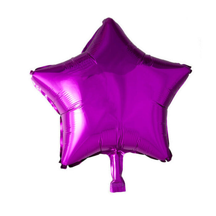 foilballoon star 18 hot pink singlepacked