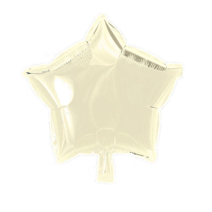 foilballoon star 18 ivory singlepacked