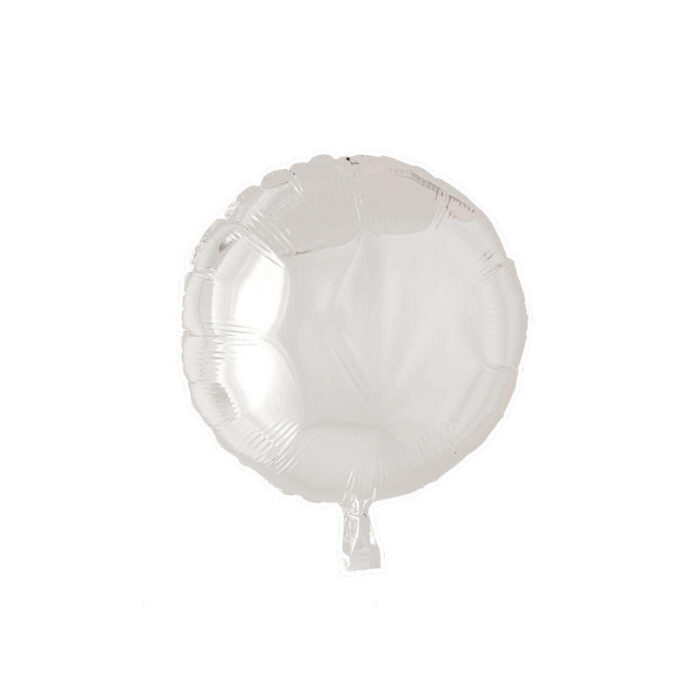 Balão Redondo Foil 45 Cm - Branco