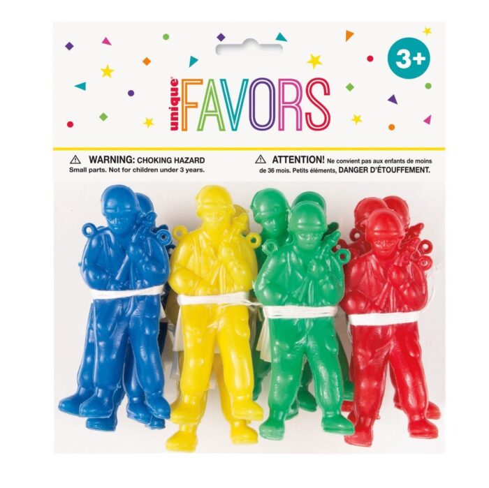 12 Paraquedistas 9.50 Cm- Brindes Para Festas