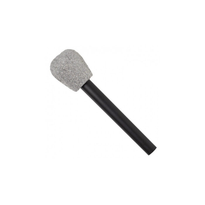 microfoon zilver zwart 22 cm