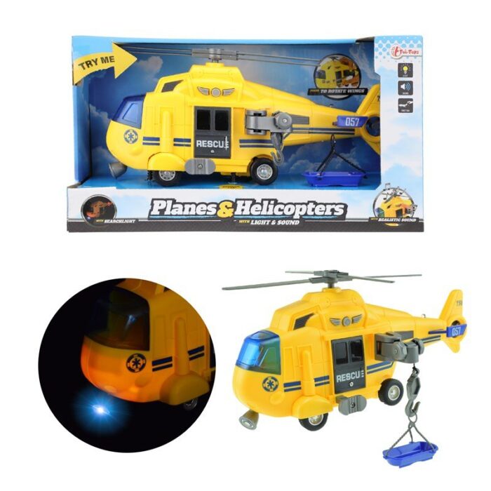 Toi Toys Reddingshelicopter geel 27cm