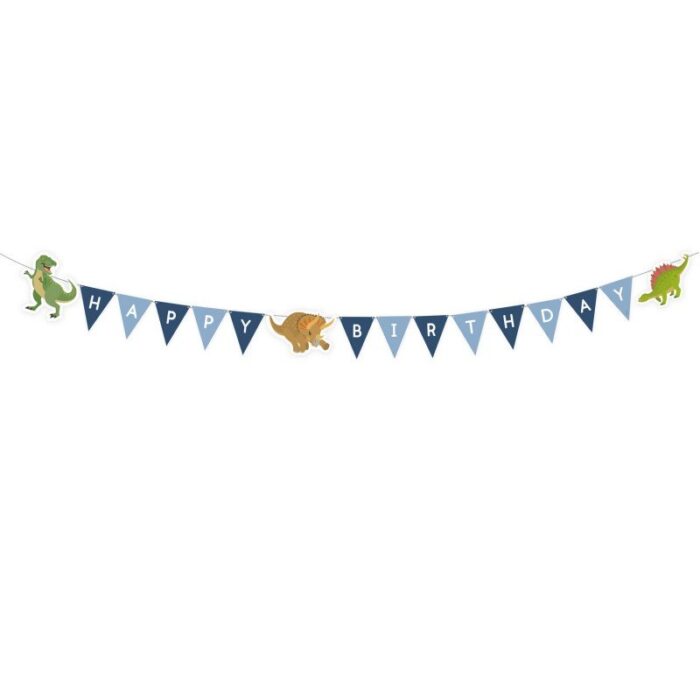 birthday garland happy dinosaur